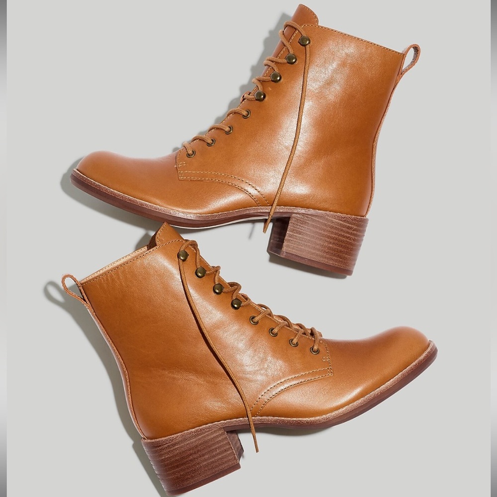 Madewell Patti Lace Up Combat Boots GUC 8